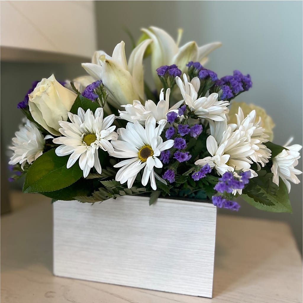 Beyond Blue Box Bouquet – Flowers By Aylen Llc, Fort Pierce FL