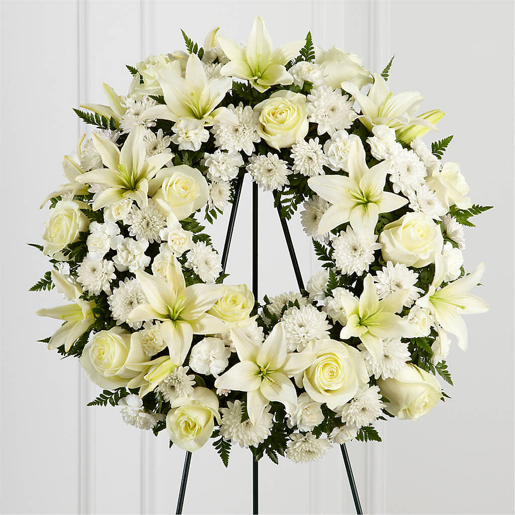 Treasured Tribute Wreath – Flowers By Aylen Llc, Fort Pierce FL