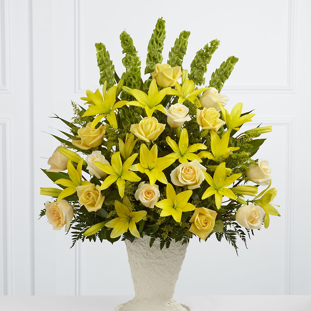 Golden Memories Arrangement – Flowers By Aylen Llc, Fort Pierce FL