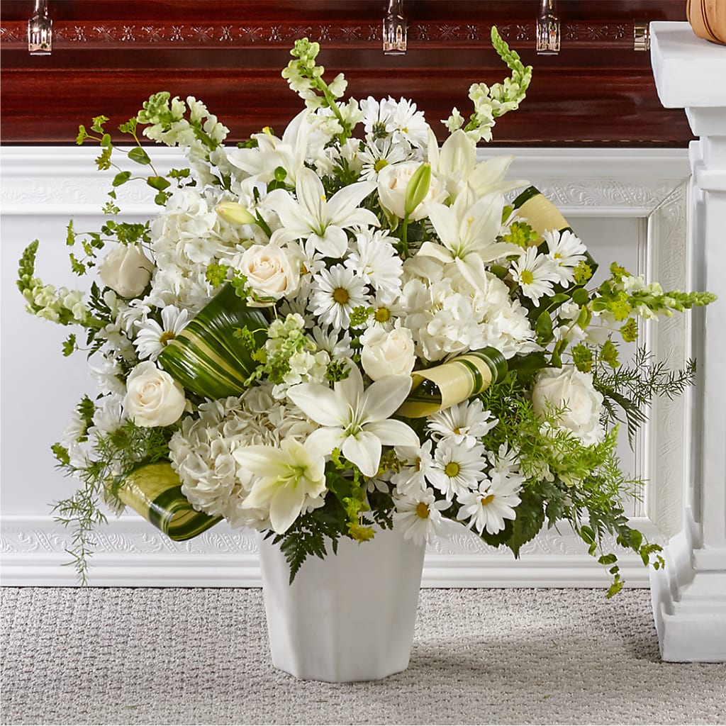 Thoughts of Tranquility Floor Basket – Flowers By Aylen Llc, Fort Pierce FL