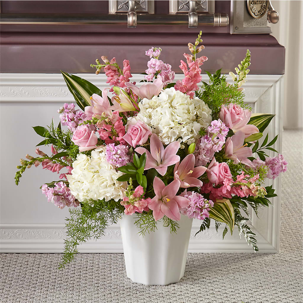 Simply Serene Floor Basket – Flowers By Aylen Llc, Fort Pierce FL