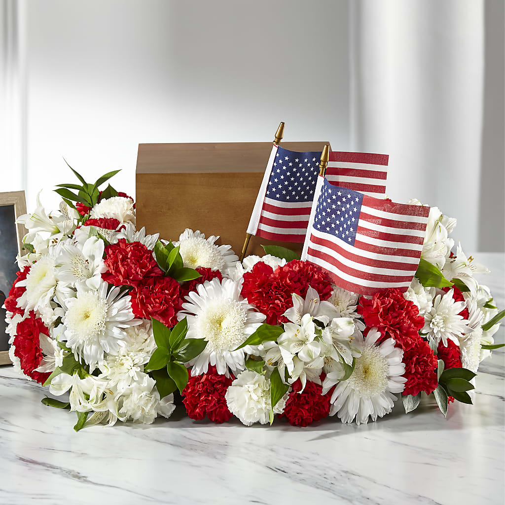 Spirit of Patriotism Cremation Adornment – Flowers By Aylen Llc, Fort Pierce FL