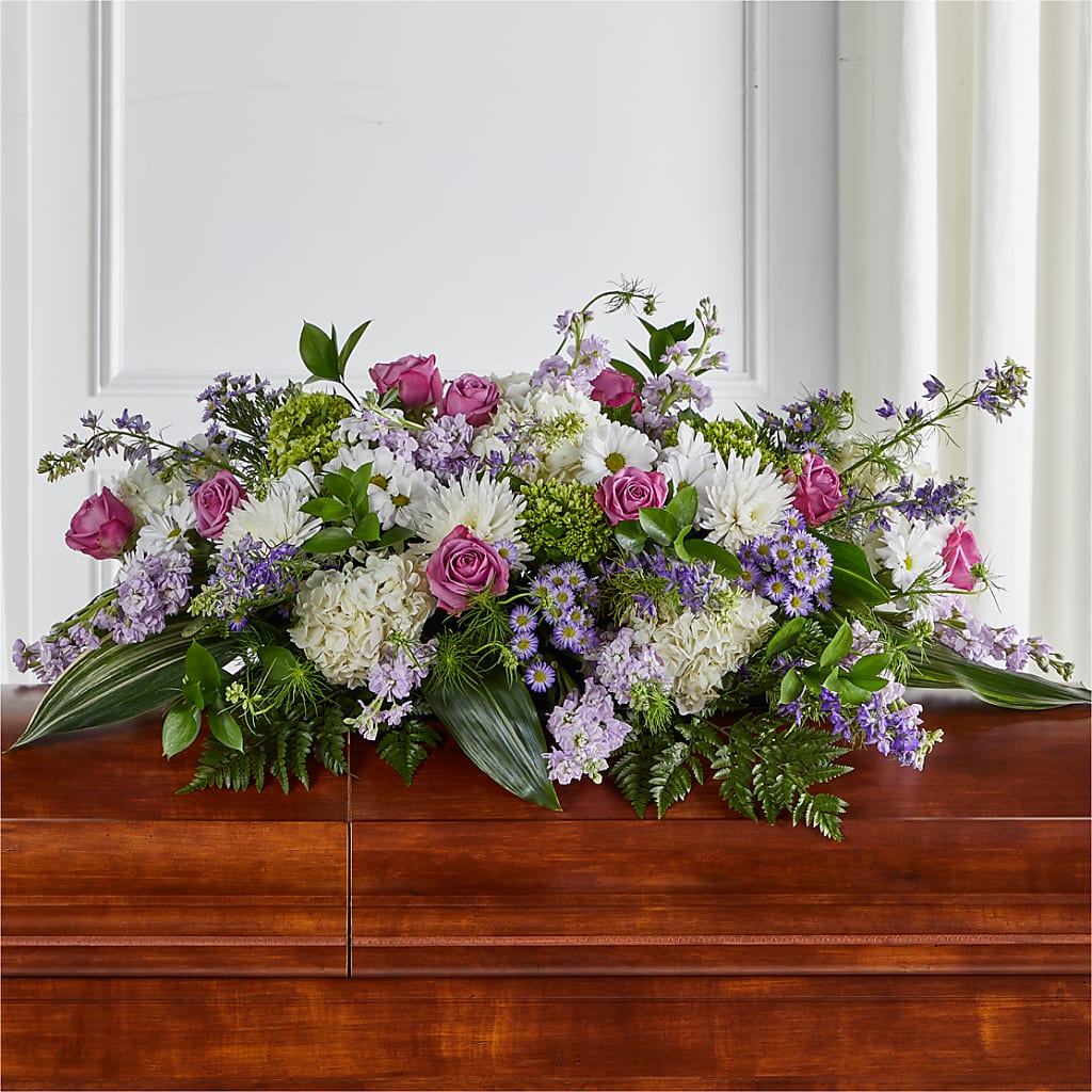 Meadows of Serenity Casket Spray – Flowers By Aylen Llc, Fort Pierce FL