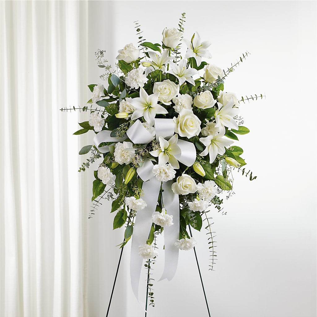 With Care Standing Spray – Flowers By Aylen Llc, Fort Pierce FL