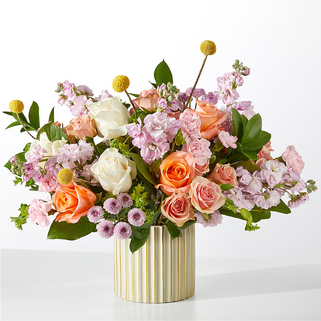 French Market Bouquet with Ivory Vase – Flowers By Aylen Llc, Fort Pierce FL