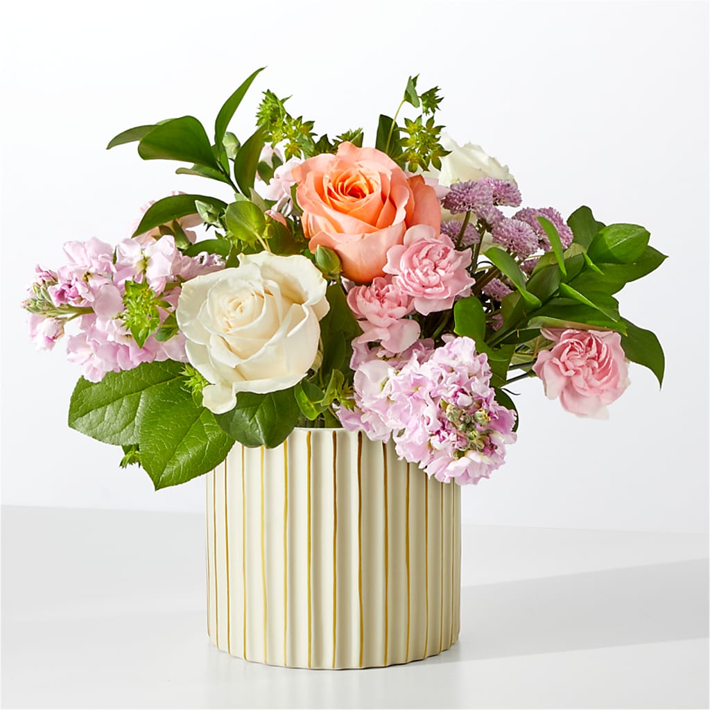French Market Bouquet with Ivory Vase – Flowers By Aylen Llc, Fort Pierce FL