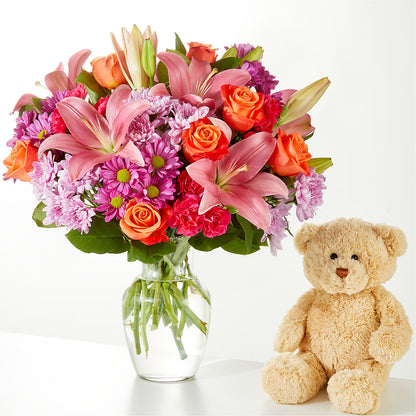 One and Only Bouquet and Bear Bundle –  Flowers By Aylen Llc, Fort Pierce FL