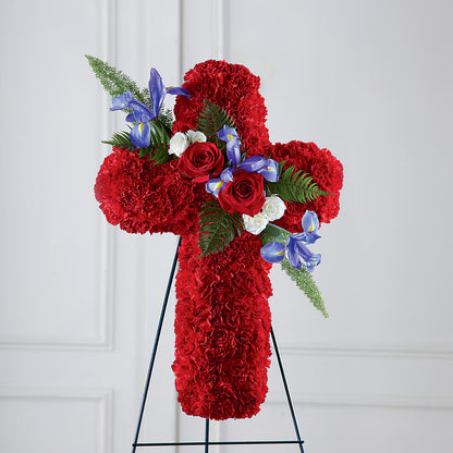 Faithful Hero Floral Cross –  Flowers By Aylen Llc, Fort Pierce FL