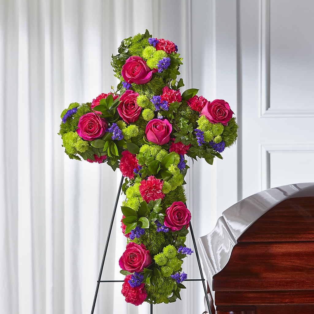 Tribute Rose Floral Cross –  Flowers By Aylen Llc, Fort Pierce FL