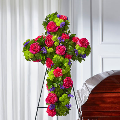 Tribute Rose Floral Cross –  Flowers By Aylen Llc, Fort Pierce FL