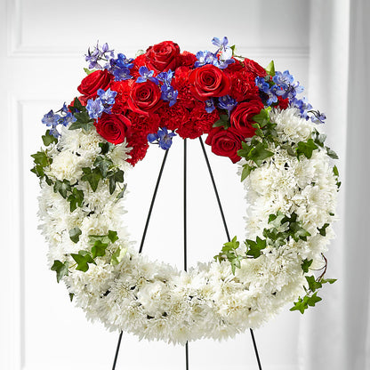 Patriotic Passion Wreath –  Flowers By Aylen Llc, Fort Pierce FL