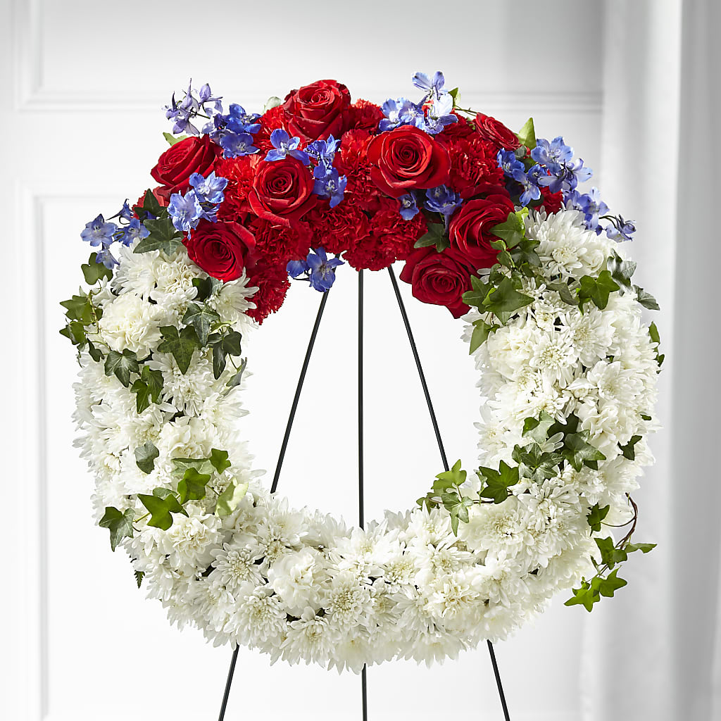 Patriotic Passion Wreath –  Flowers By Aylen Llc, Fort Pierce FL