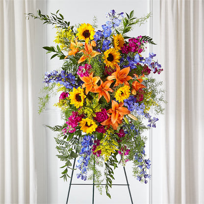 Sunlit Memories Standing Spray (Standard) –  Flowers By Aylen Llc, Fort Pierce FL