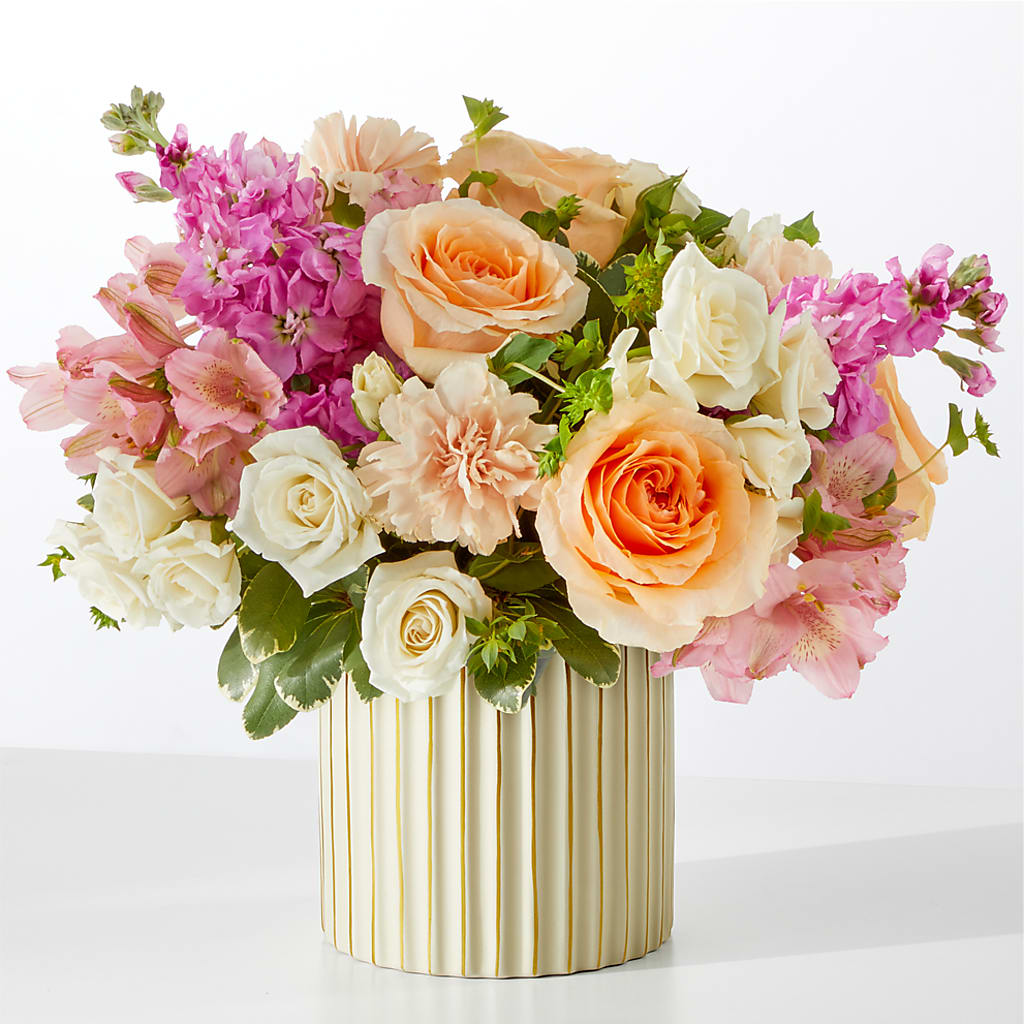Paradise Bouquet with Ivory Vase –  Flowers By Aylen Llc, Fort Pierce FL