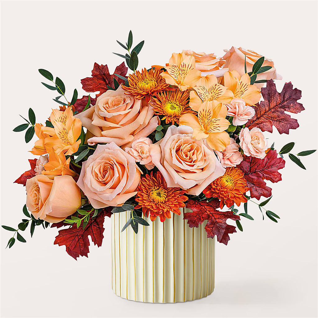 Spiced Latte Bouquet with Ivory Vase –  Flowers By Aylen Llc, Fort Pierce FL