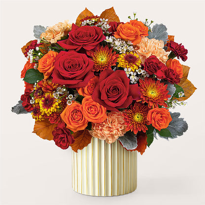 Merlot Bouquet with Ivory Vase –  Flowers By Aylen Llc, Fort Pierce FL