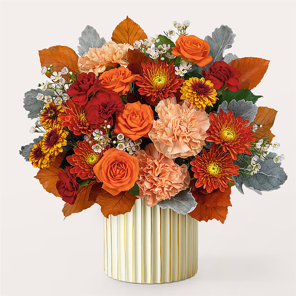 Merlot Bouquet with Ivory Vase –  Flowers By Aylen Llc, Fort Pierce FL