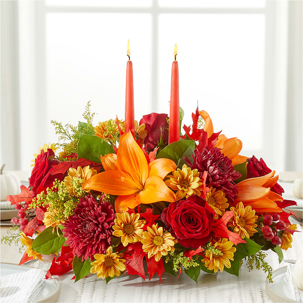 Autumn's Embrace Centerpiece –  Flowers By Aylen Llc, Fort Pierce FL