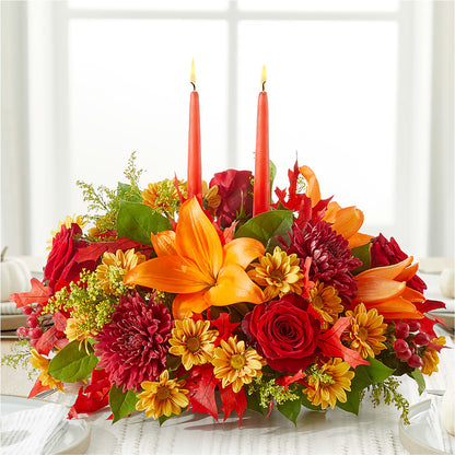 Autumn's Embrace Centerpiece –  Flowers By Aylen Llc, Fort Pierce FL