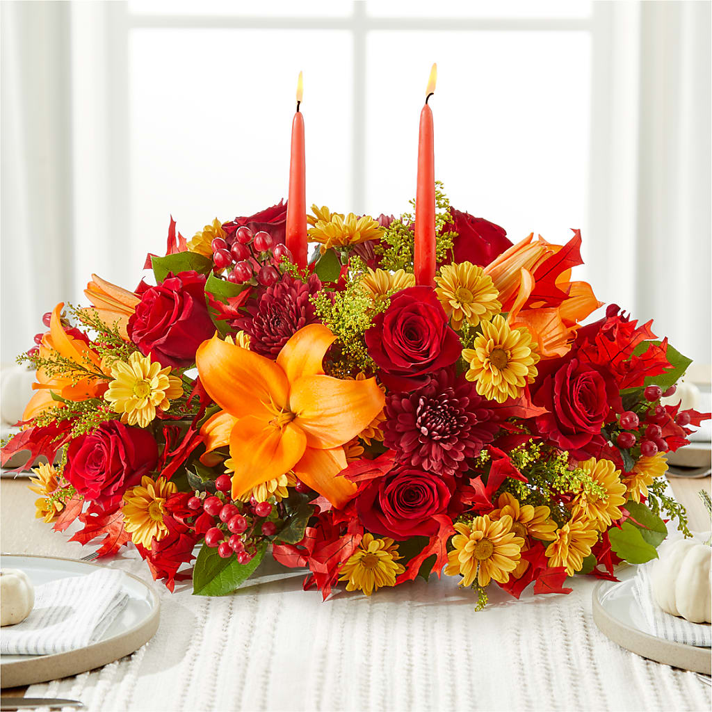 Autumn's Embrace Centerpiece –  Flowers By Aylen Llc, Fort Pierce FL